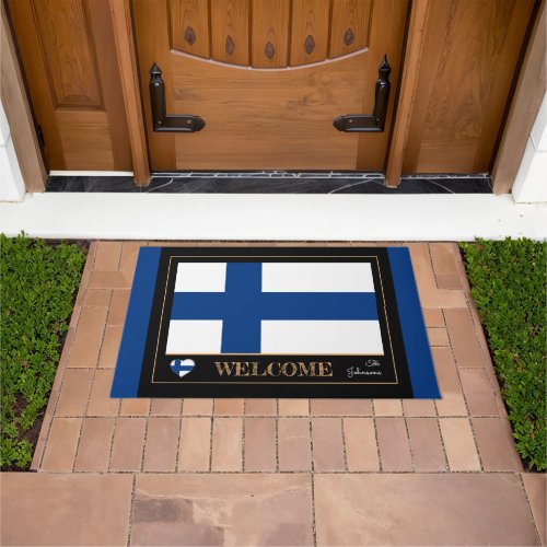 Finland  Finnish Flag house matssports Welcome Doormat