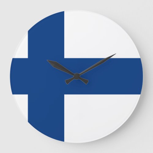 Finland Finnish Flag Large Clock