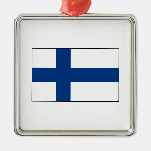Finland  Finnish Flag Metal Ornament