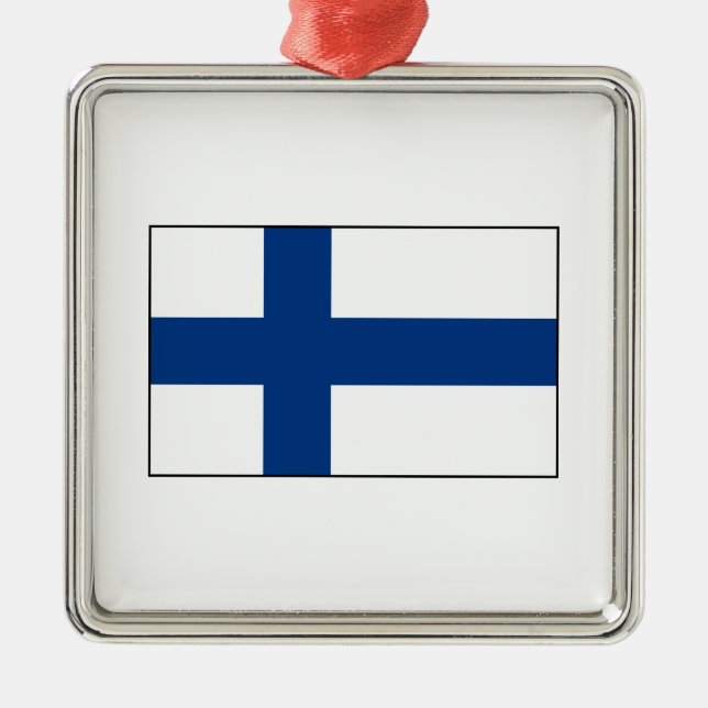 Finland – Finnish Flag Metal Ornament (Front)
