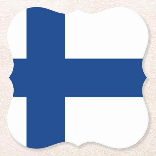 Finland Finnish Flag Paper Coaster