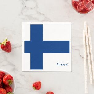 Finland & Finnish flag party fashion /sport fans Napkins