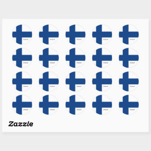 Finland & Finnish flag patriots, holiday / sports Classic Round Sticker