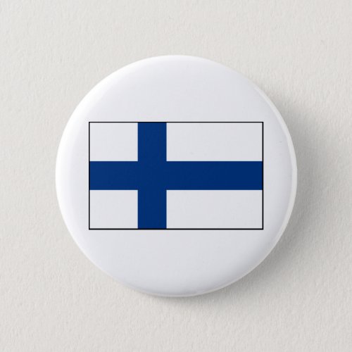 Finland  Finnish Flag Pinback Button