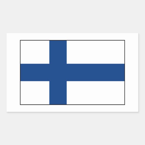 Finland  Finnish Flag Rectangular Sticker