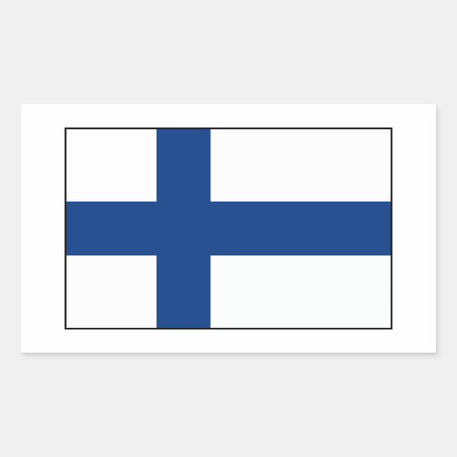 Finland – Finnish Flag Rectangular Sticker (Front)