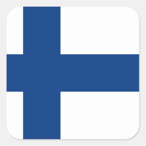 Finland Finnish Flag Square Sticker