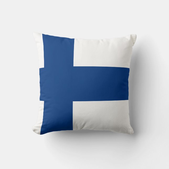 Finland (Finnish) Flag Throw Pillow (Front)