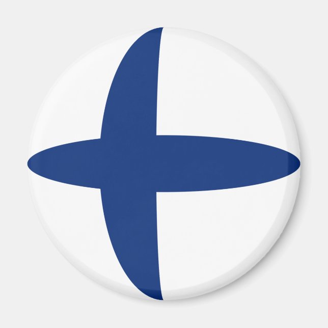 Finland Fisheye Flag Magnet (Front)