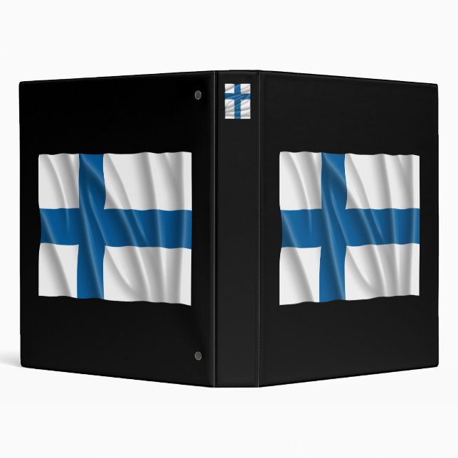 FINLAND FLAG 3 RING BINDER (Background)