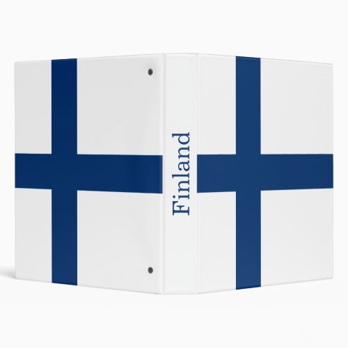Finland Flag 3 Ring Binder