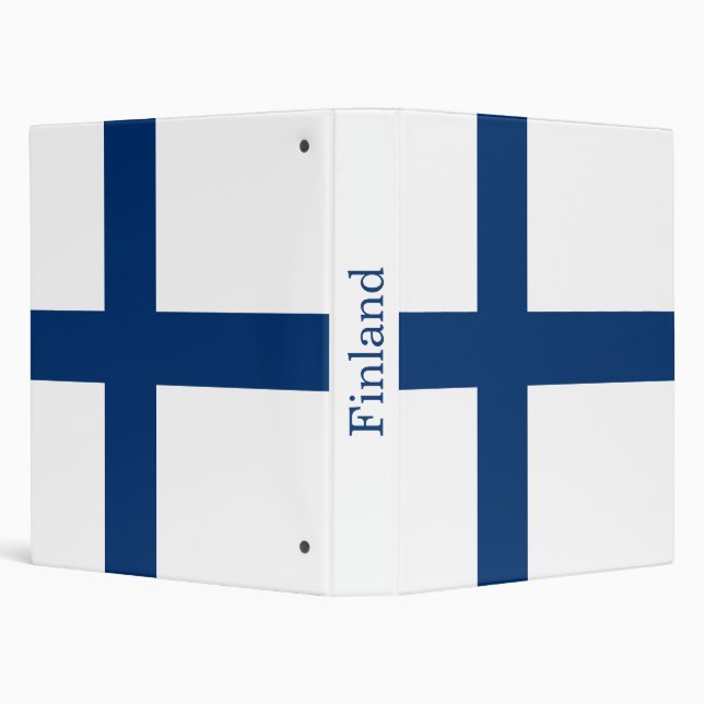 Finland Flag 3 Ring Binder (Background)