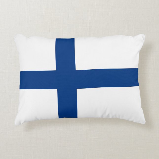 Finland flag accent pillow (Front)