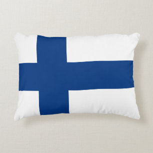 Finland Flag Accent Pillow