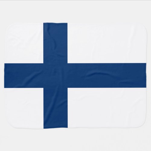 Finland Flag Baby Blanket