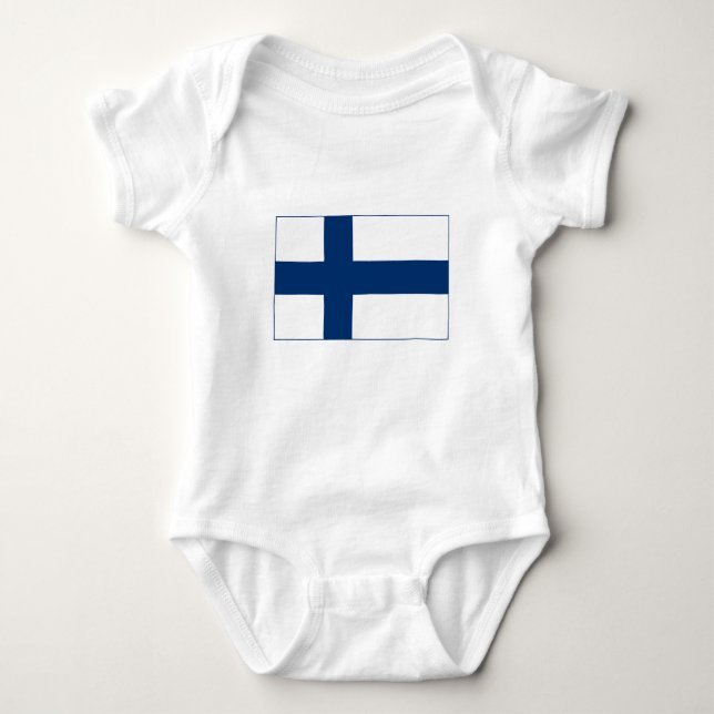 Finland Flag Baby Bodysuit (Front)