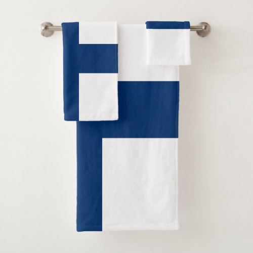 Finland Flag Bath Towel Set