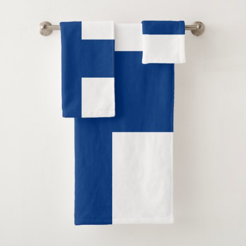 Finland Flag Bath Towel Set