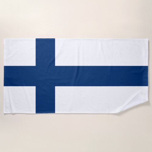 Finland Flag Beach Towel