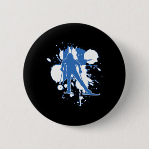 Finland Flag Biathlonist - Finnish Biathlon 1 Button