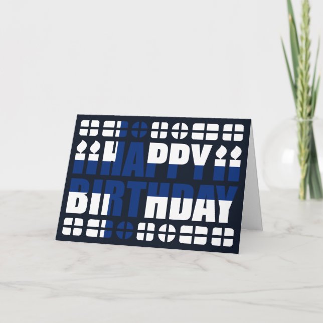 Finland Flag Birthday Card (Front)