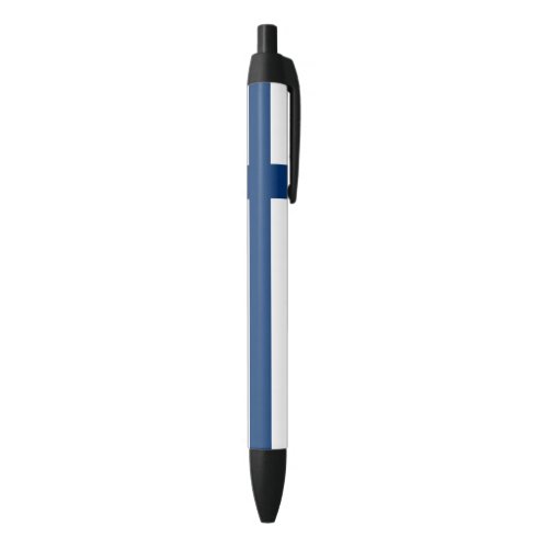 Finland Flag Black Ink Pen