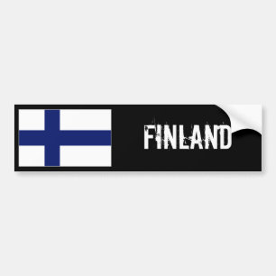 Finland flag bumper sticker