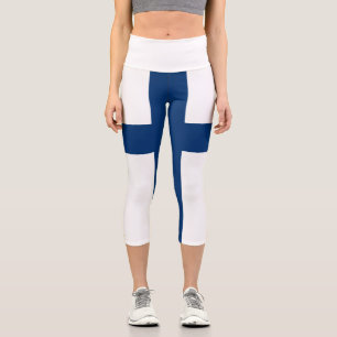 Finland Flag Capri Leggings