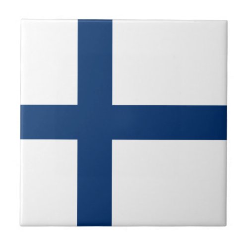 Finland Flag Ceramic Tile