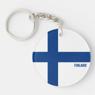 Finland Flag Charming Patriotic Keychain
