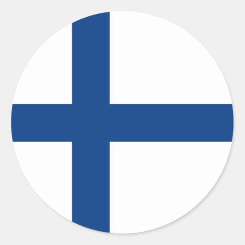 Finland Flag Classic Round Sticker