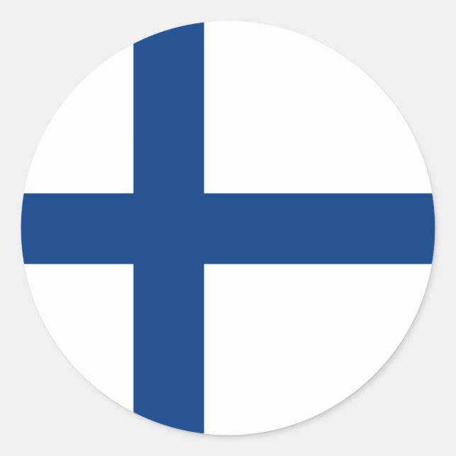 Finland Flag Classic Round Sticker (Front)