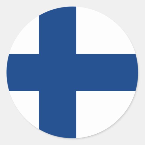 Finland Flag Classic Round Sticker