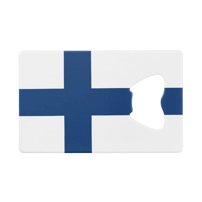 Finland Flag Credit Card Bottle Opener (Front (Horizontal))