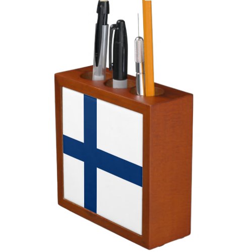 Finland Flag Desk Organizer