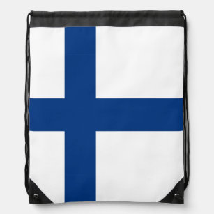 Finland flag Drawstring Backpack