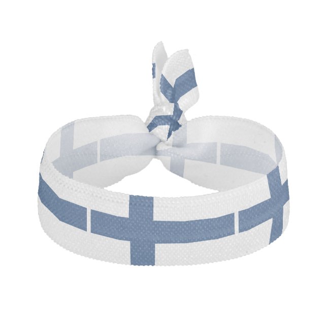 Finland Flag Elastic Hair Tie (Front)