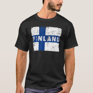Finland Flag Finlish Pride Souvenir Finlish Nation T-Shirt