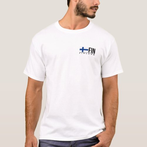 FINLAND FLAG FINNISH COUNTRY CODE FIN SPORTS GAMES T_Shirt
