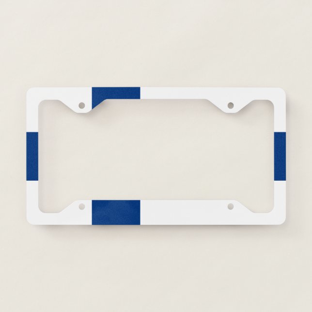 Finland Flag Finnish Patriotic License Plate Frame (Front)