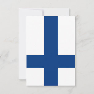 Finland flag Flat Thank You Card