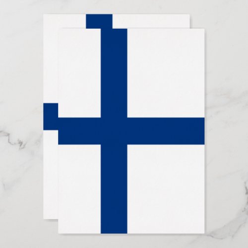 Finland flag foil invitation