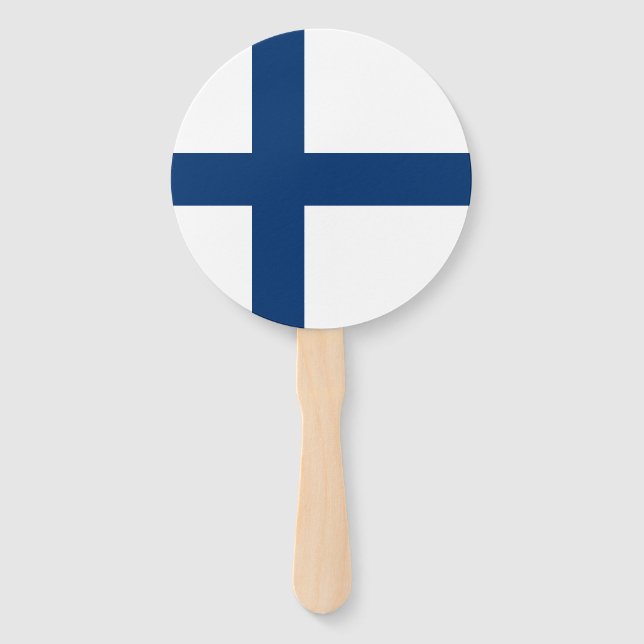 Finland Flag Hand Fan (Front)