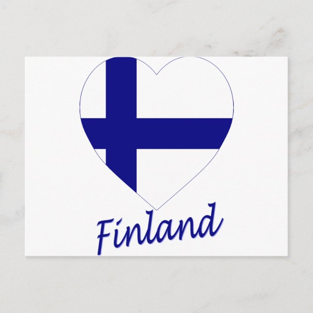 Finland Flag Heart Postcard (Front)