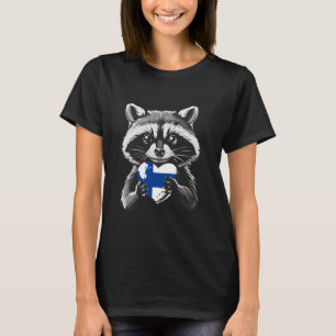 Finland Flag Lemur Heart Finnish Roots Finnish Pri T-Shirt