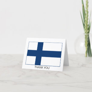 Finland Flag Letterpress Thank You Card
