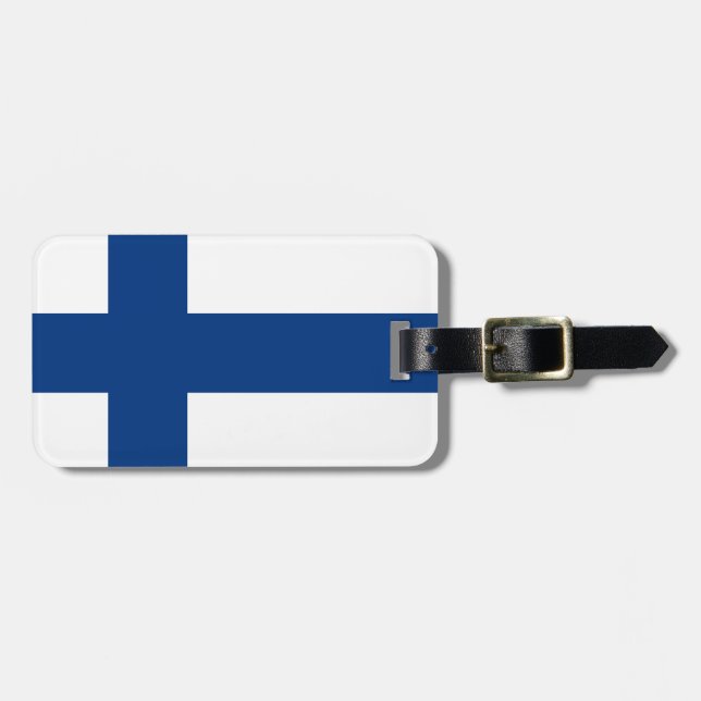 Finland Flag Luggage Tag (Front Horizontal)