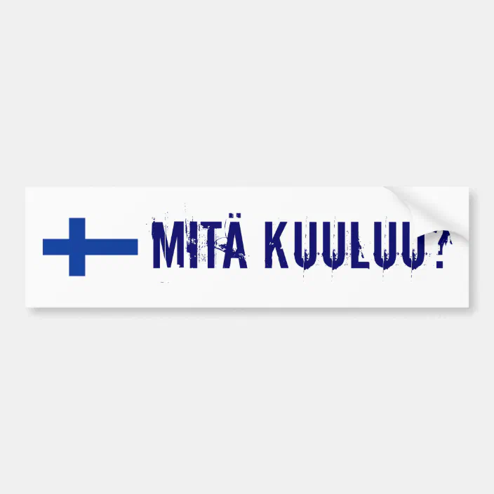 finland flag, Mita Kuuluu? Bumper Sticker | Zazzle.com