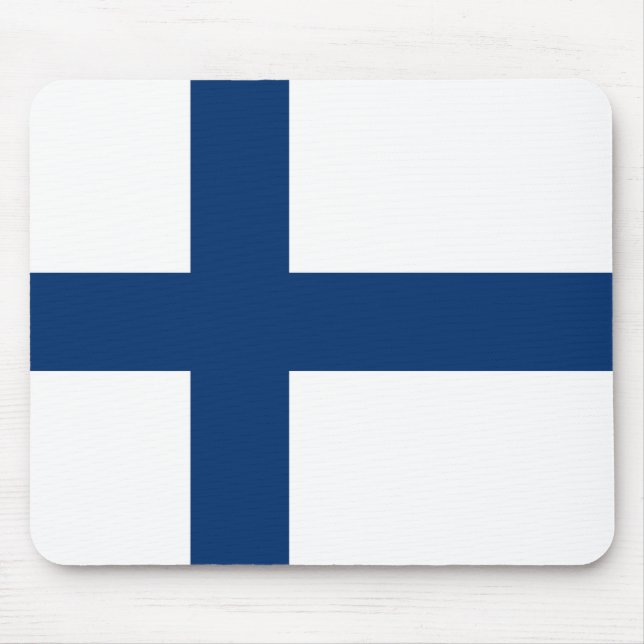 Finland Flag Mouse Pad (Front)