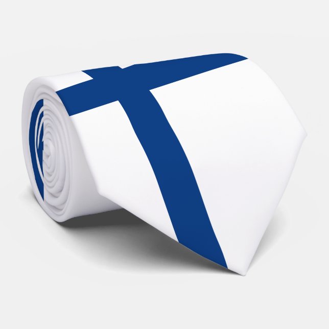 Finland Flag Neck Tie (Rolled)